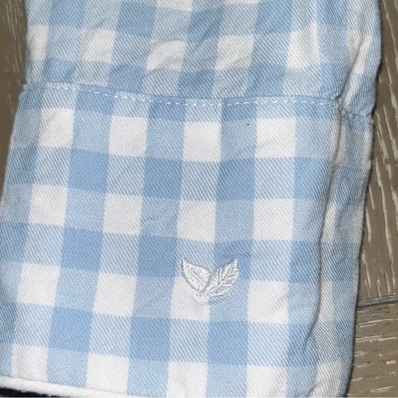 Petite Plume Womens Twill Pajama Set in
Light Blue Gingham Small Classic Sleep - Picture 9 of 16